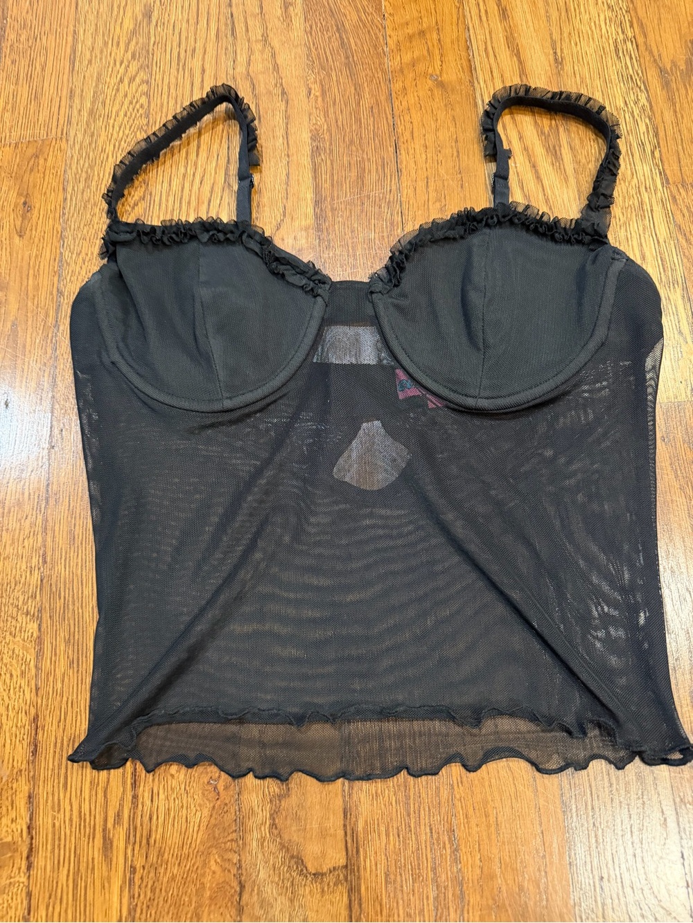 Edikted Black Sheer Bustier Cami Top - Women's